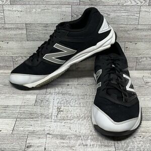 New Balance Men's‎ Size 15 D Turf Baseball T4040BK3 Black White Shoes Cleats